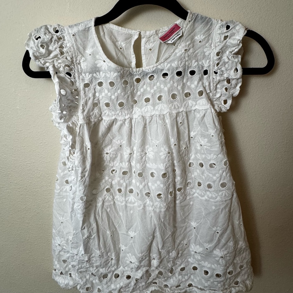 Kate Spade White Eyelet Blouse size S